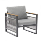 Ensemble de mobilier de patio en métal pour se détendre et recevoir