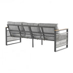 Ensemble de mobilier de patio en métal pour se détendre et recevoir