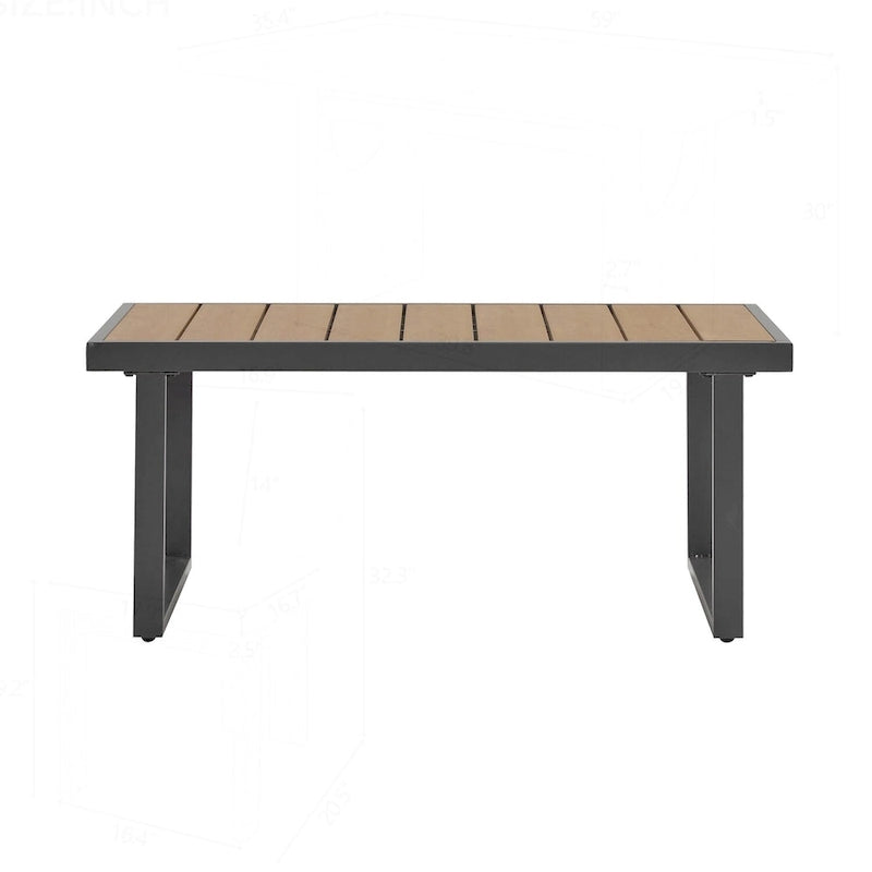 Ensemble de mobilier de patio en métal pour se détendre et recevoir
