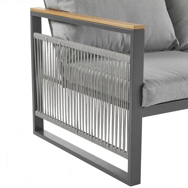 Ensemble de mobilier de patio en métal pour se détendre et recevoir