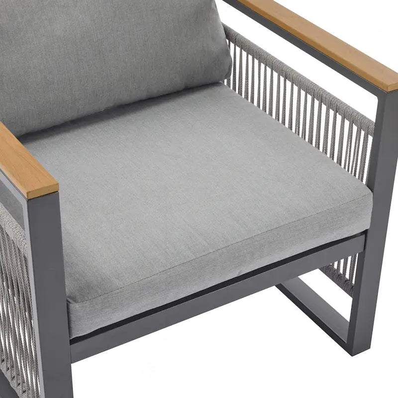 Ensemble de mobilier de patio en métal pour se détendre et recevoir