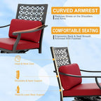 Ensemble de 2 chaises pivotantes de patio avec coussin d'assise