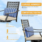 Ensemble de 2 chaises pivotantes de patio avec coussin d'assise