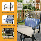 Ensemble de 2 chaises pivotantes de patio avec coussin d'assise