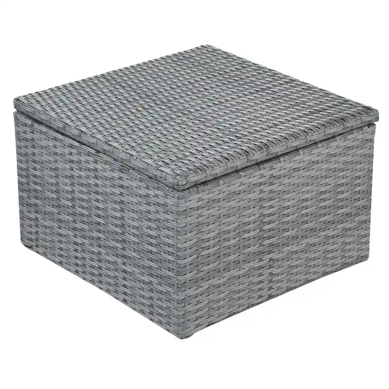 Ensemble de conversation en osier avec lit de jour modulaire, bain de soleil et baldaquin