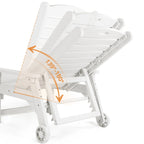 Chaise longue d'extérieur Yurevna HDPS résistante aux intempéries avec table d'appoint (ensemble de 2 pièces)
