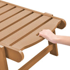 Chaise longue d'extérieur Yurevna HDPS résistante aux intempéries avec table d'appoint (ensemble de 2 pièces)