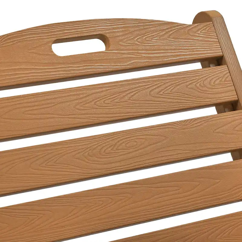 Chaise longue d'extérieur Yurevna HDPS résistante aux intempéries avec table d'appoint (ensemble de 2 pièces)