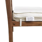 Ensemble de salle à manger d'extérieur 7 pièces en bois d'acacia avec table et 6 chaises rembourrées