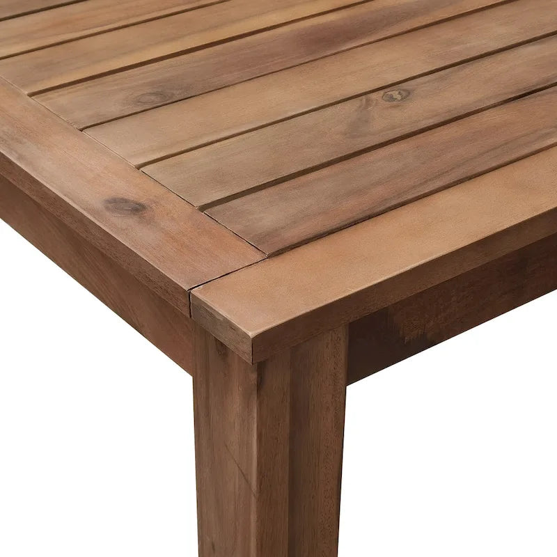 Ensemble de salle à manger d'extérieur 7 pièces en bois d'acacia avec table et 6 chaises rembourrées