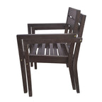 Ensemble de salle à manger d'extérieur 7 pièces en bois d'acacia avec table et 6 chaises rembourrées