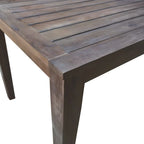 Ensemble de salle à manger d'extérieur 7 pièces en bois d'acacia avec table et 6 chaises rembourrées