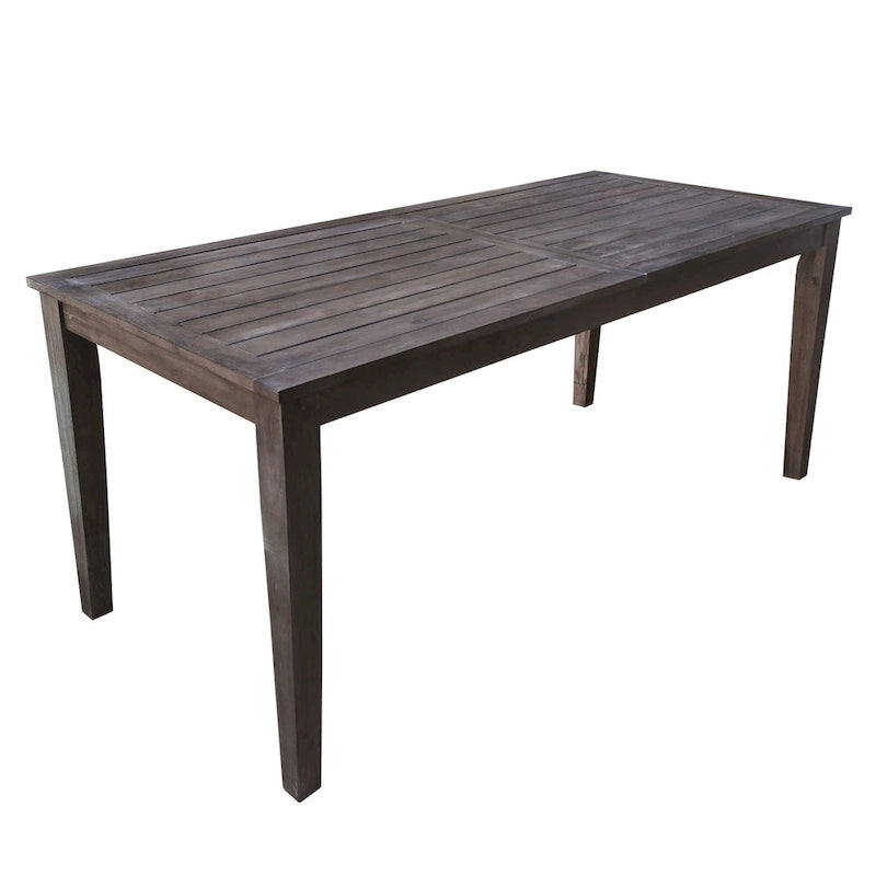 Ensemble de salle à manger d'extérieur 7 pièces en bois d'acacia avec table et 6 chaises rembourrées