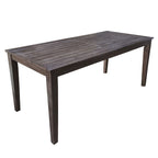 Ensemble de salle à manger d'extérieur 7 pièces en bois d'acacia avec table et 6 chaises rembourrées