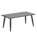 Ensemble de canapé d'extérieur en fer forgé 4 pièces avec table basse et coussins