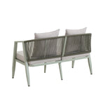 Ensemble de canapé d'extérieur en fer forgé 4 pièces avec table basse et coussins