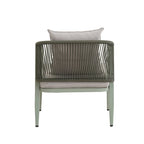 Ensemble de canapé d'extérieur en fer forgé 4 pièces avec table basse et coussins