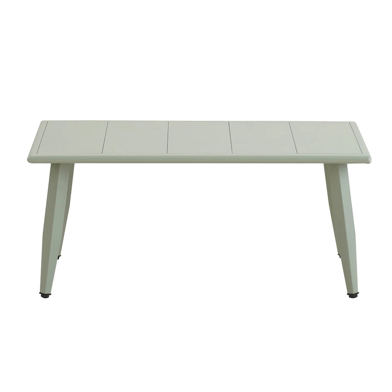 Ensemble de canapé d'extérieur en fer forgé 4 pièces avec table basse et coussins