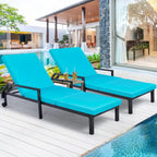 Chaise longue de patio AECOJOY, chaise longue réglable pour piscine