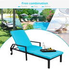 Chaise longue de patio AECOJOY, chaise longue réglable pour piscine
