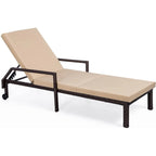 Chaise longue de patio AECOJOY, chaise longue réglable pour piscine