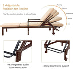 Chaise longue de patio AECOJOY, chaise longue réglable pour piscine