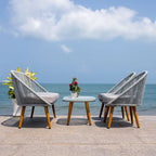 Ensemble de conversation de patio extérieur SAFAVIEH Morena 4 pièces - 54 po L x 34 po P x 24 po H