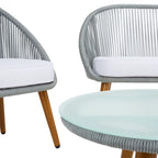 Ensemble de conversation de patio extérieur SAFAVIEH Morena 4 pièces - 54 po L x 34 po P x 24 po H