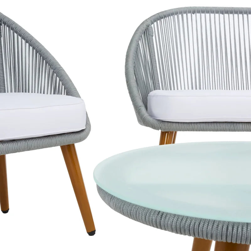 Ensemble de conversation de patio extérieur SAFAVIEH Morena 4 pièces - 54 po L x 34 po P x 24 po H