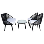 Ensemble de conversation de patio extérieur SAFAVIEH Morena 4 pièces - 54 po L x 34 po P x 24 po H