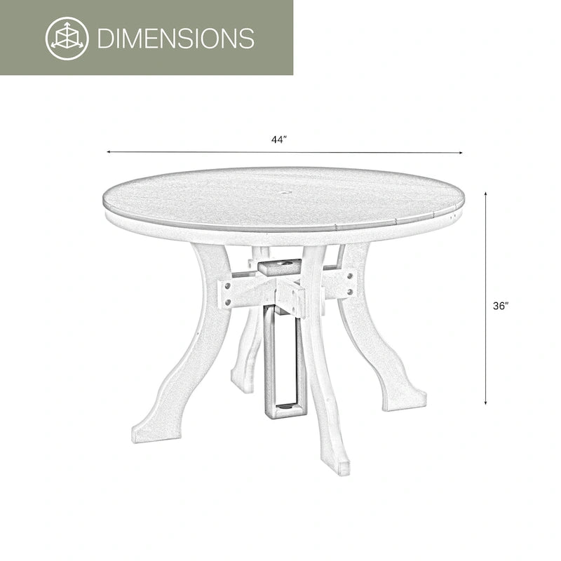 Table ronde de salle à manger American Furniture Classics, fabriquée aux États-Unis