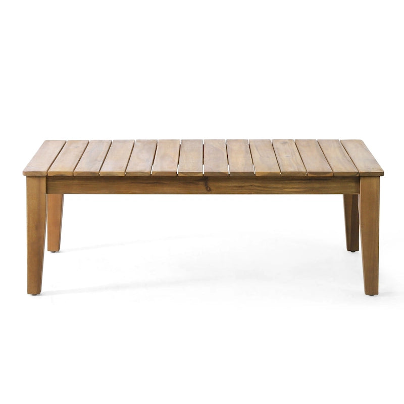 Ensemble canapé deux places et table basse d'extérieur Rossville en bois d'acacia par Christopher Knight Home