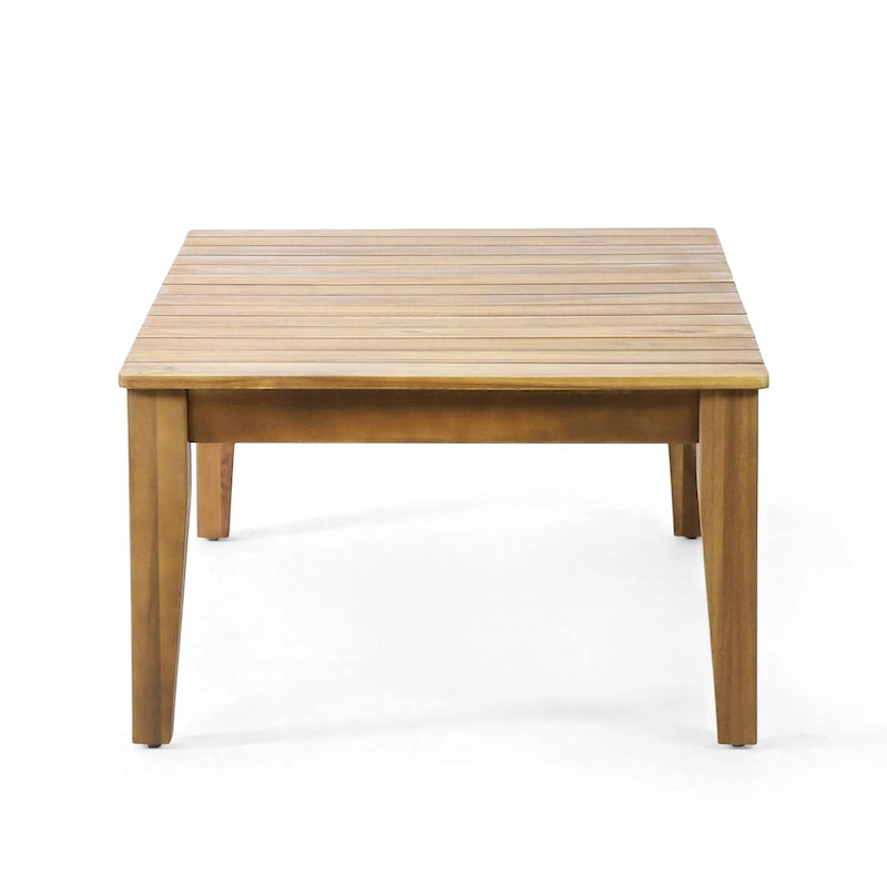 Ensemble canapé deux places et table basse d'extérieur Rossville en bois d'acacia par Christopher Knight Home