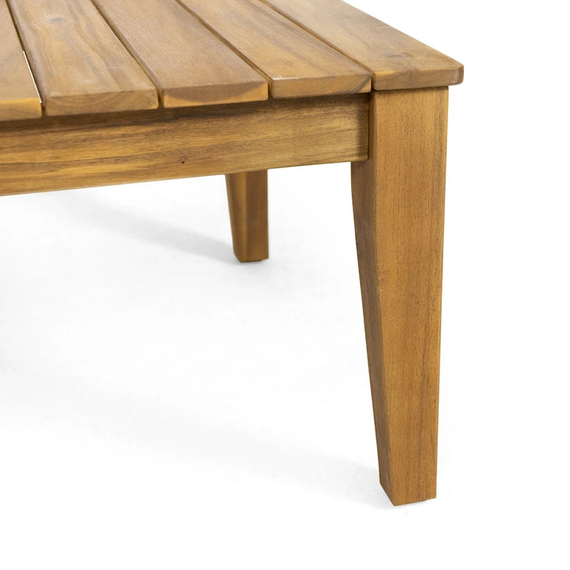Ensemble canapé deux places et table basse d'extérieur Rossville en bois d'acacia par Christopher Knight Home