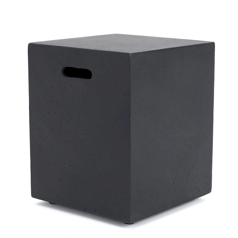 Ensemble de conversation extérieur Navan 4 places en aluminium avec foyer et support pour bouteille de gaz, par Christopher Knight Home