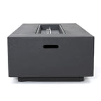Ensemble de conversation extérieur Navan 4 places en aluminium avec foyer et support pour bouteille de gaz, par Christopher Knight Home