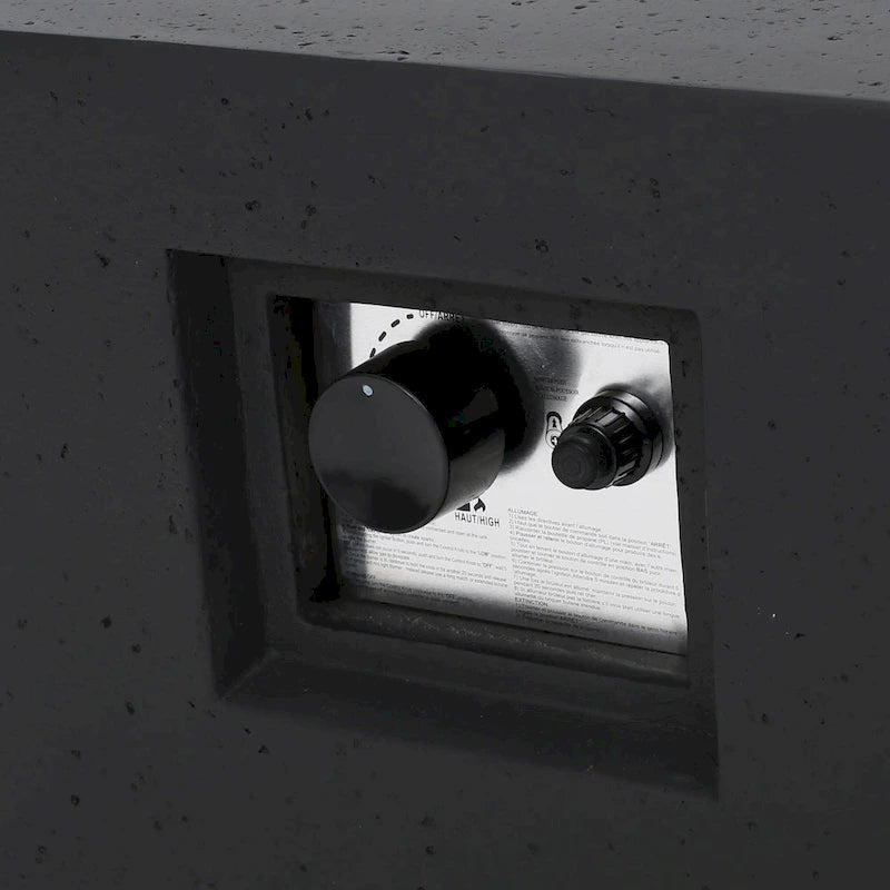 Ensemble de conversation extérieur Navan 4 places en aluminium avec foyer et support pour bouteille de gaz, par Christopher Knight Home