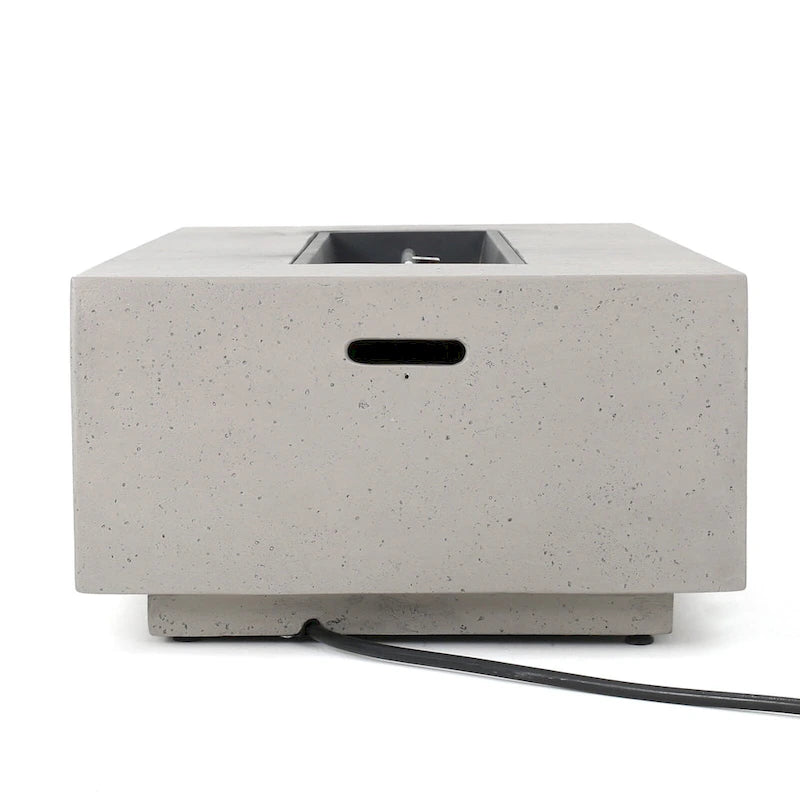 Ensemble de conversation extérieur Navan 4 places en aluminium avec foyer et support pour bouteille de gaz, par Christopher Knight Home