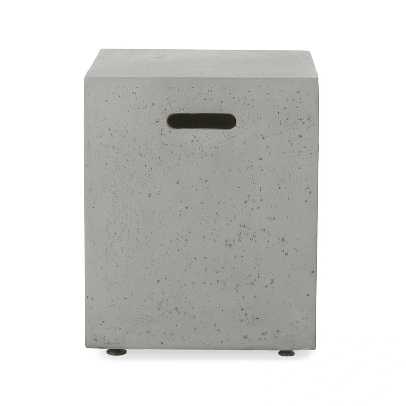 Ensemble de conversation extérieur Navan 4 places en aluminium avec foyer et support pour bouteille de gaz, par Christopher Knight Home