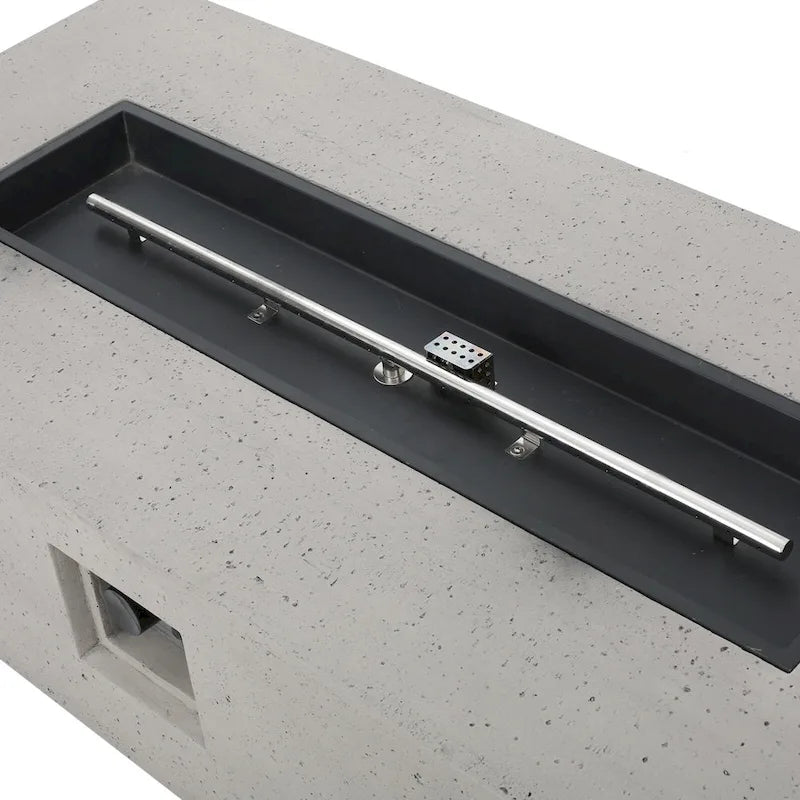 Ensemble de conversation extérieur Navan 4 places en aluminium avec foyer et support pour bouteille de gaz, par Christopher Knight Home