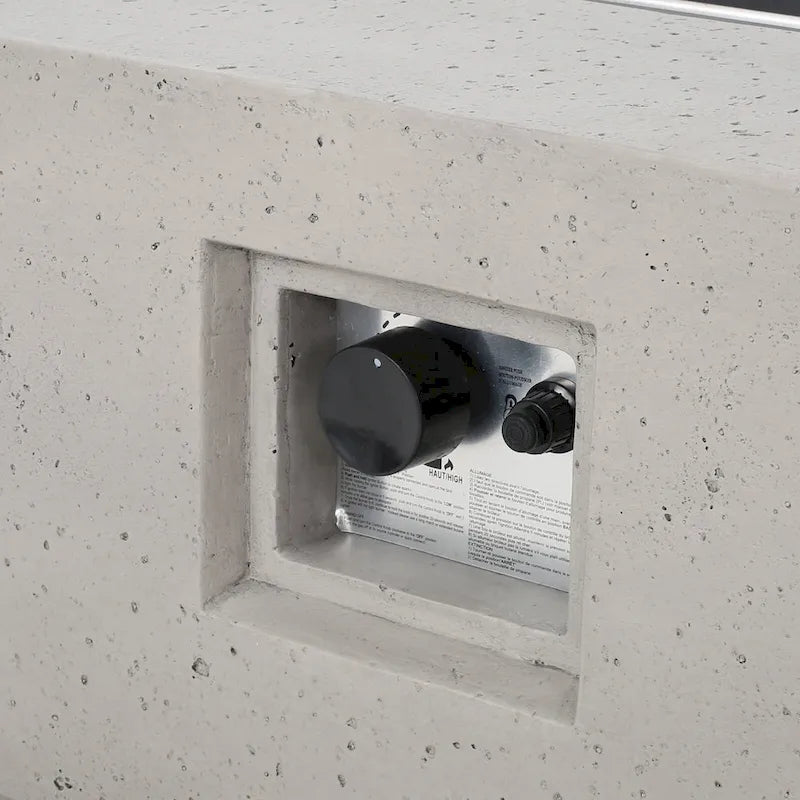Ensemble de conversation extérieur Navan 4 places en aluminium avec foyer et support pour bouteille de gaz, par Christopher Knight Home