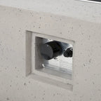 Ensemble de conversation extérieur Navan 4 places en aluminium avec foyer et support pour bouteille de gaz, par Christopher Knight Home