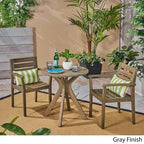 Ensemble de salle à manger d'extérieur Stamford 5 pièces en bois d'acacia avec table à pieds droits par Christopher Knight Home