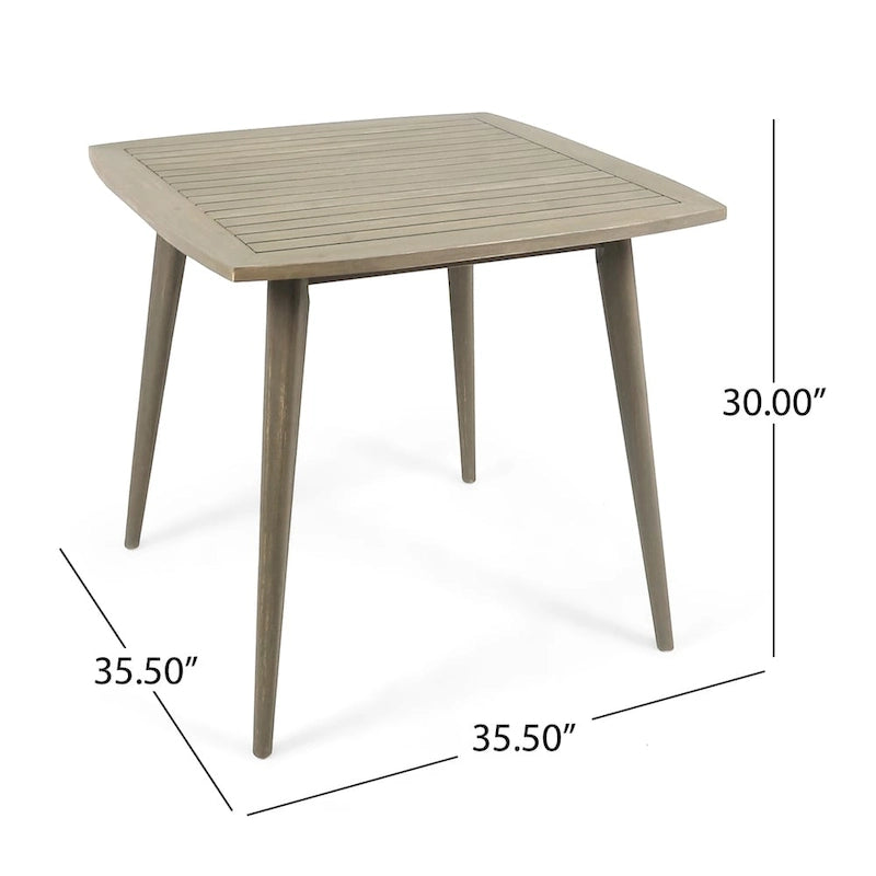 Ensemble de salle à manger d'extérieur Stamford 5 pièces en bois d'acacia avec table à pieds droits par Christopher Knight Home