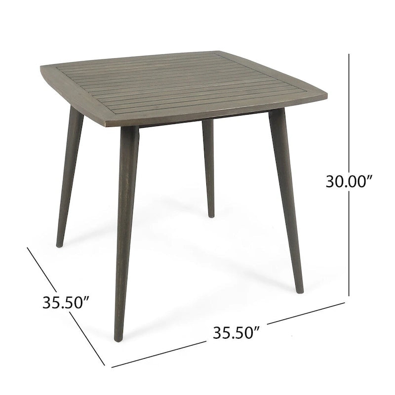 Ensemble de salle à manger d'extérieur Stamford 5 pièces en bois d'acacia avec table à pieds droits par Christopher Knight Home