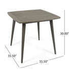 Ensemble de salle à manger d'extérieur Stamford 5 pièces en bois d'acacia avec table à pieds droits par Christopher Knight Home