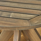 Ensemble de salle à manger d'extérieur Stamford 5 pièces en bois d'acacia avec table à pieds droits par Christopher Knight Home