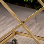 Chariot de bar industriel d'extérieur Annika par Christopher Knight Home