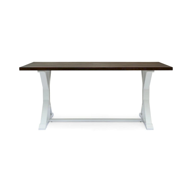 Ensemble de salle à manger d'extérieur rustique Cassia en bois d'acacia, 7 pièces, par Christopher Knight Home