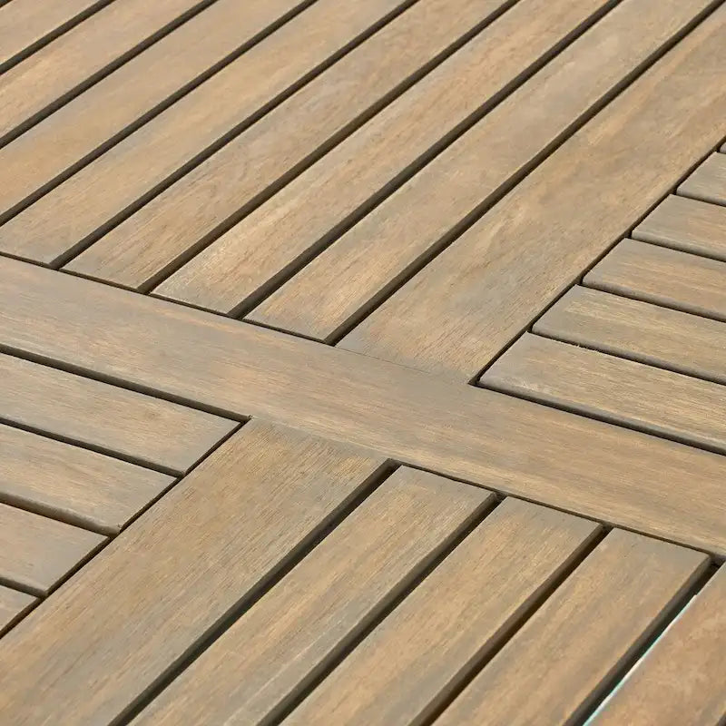 Ensemble de salle à manger d'extérieur 5 pièces en bois d'acacia et osier Chilton par Christopher Knight Home